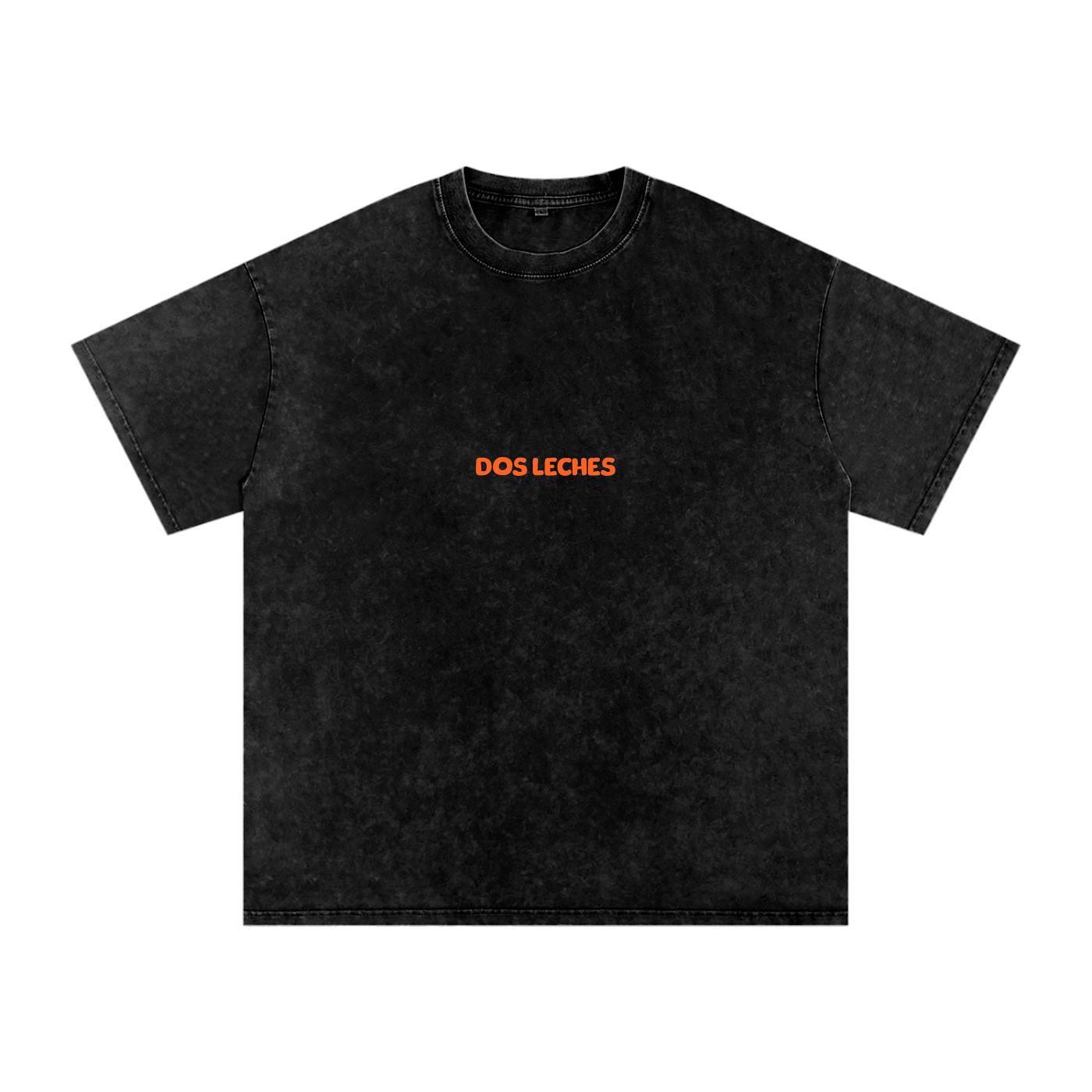 Dos Leches -  Black Acid-Wash Oversize T-Shirt