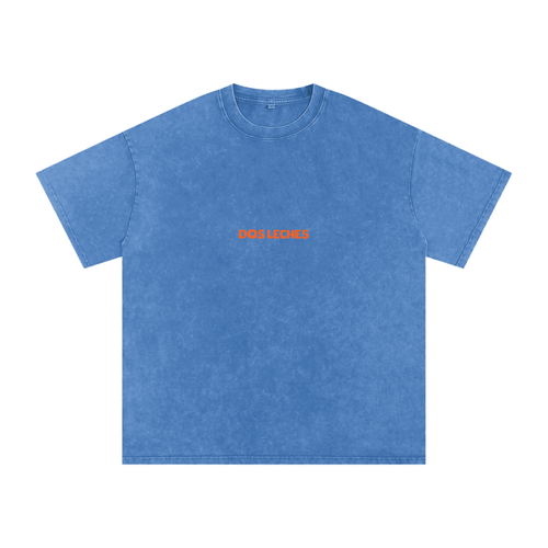Dos Leches -  Light Blue Acid-Wash Oversize T-Shirt